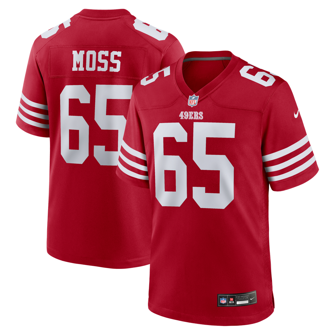 San Francisco 49ers Drew Moss Nike Scarlet Game Jersey