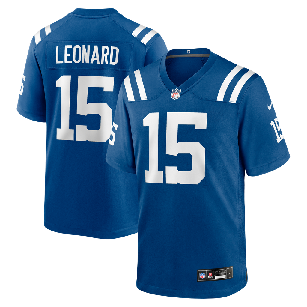 Indianapolis Colts Riley Leonard Nike Royal Game Jersey