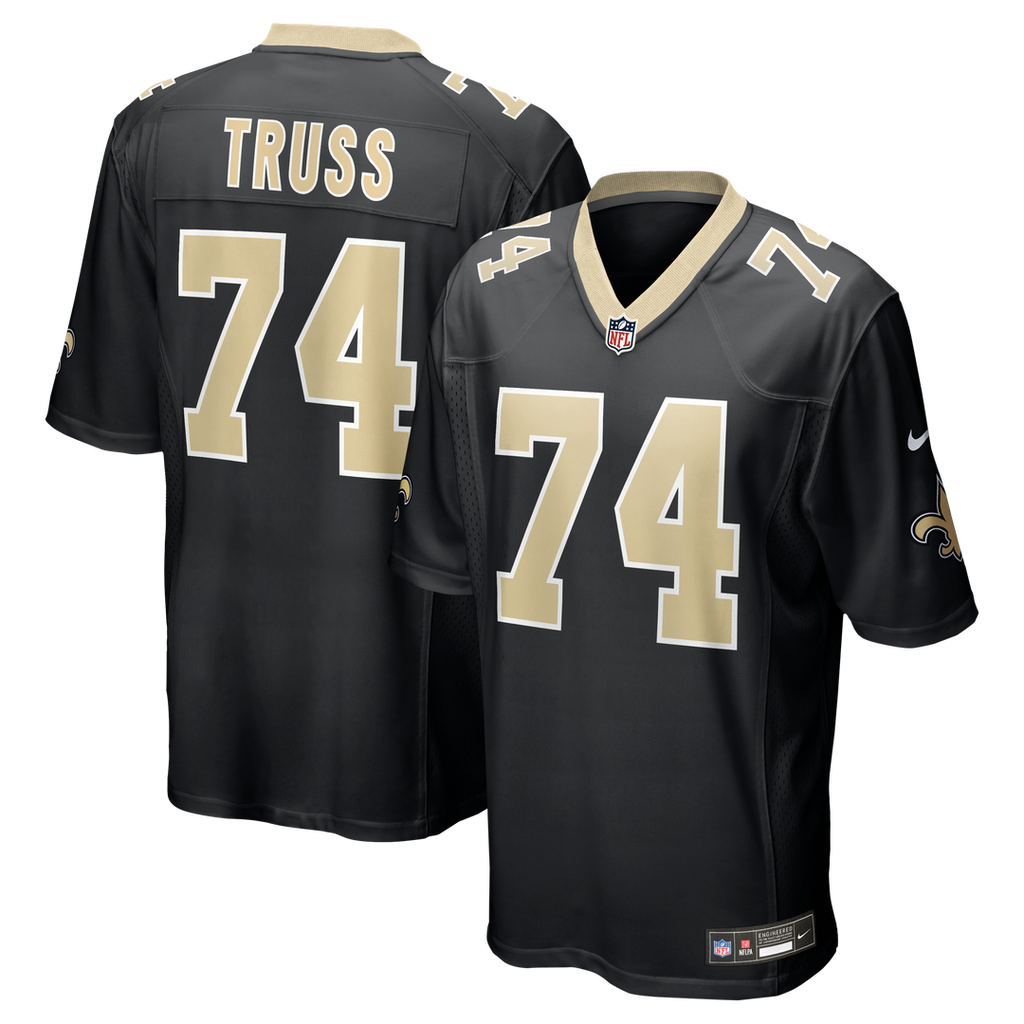 New Orleans Saints Xavier Truss Nike Black Game Jersey
