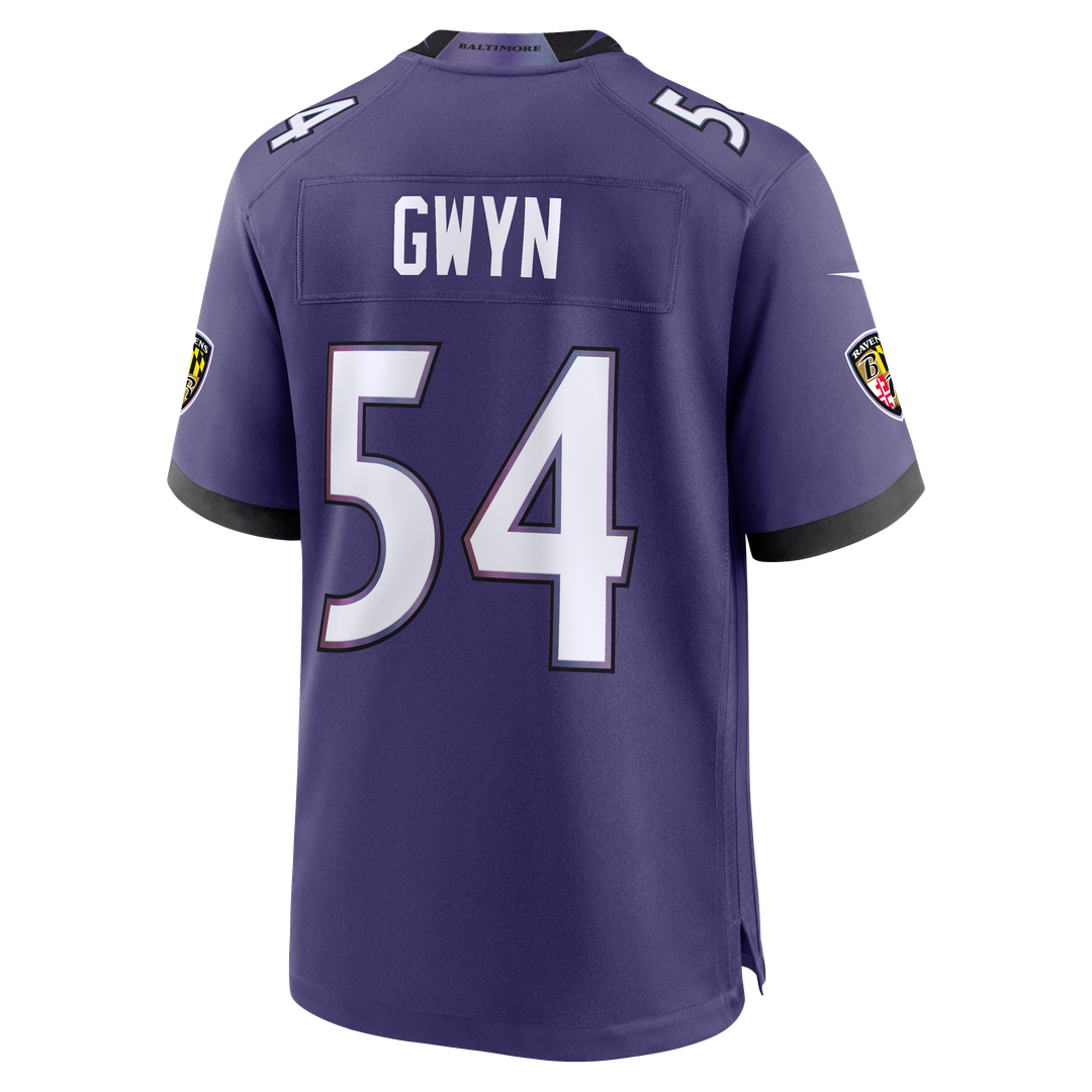Baltimore Ravens Jovaughn Gwyn Nike Purple Game Jersey