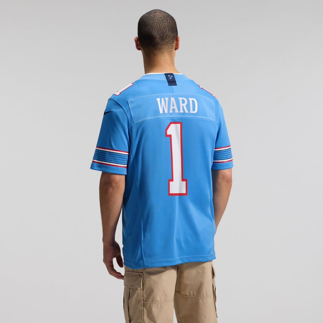 Tennessee Titans Cameron Ward Nike Light Blue Team Vapor FUSE Stitched Limited Jersey