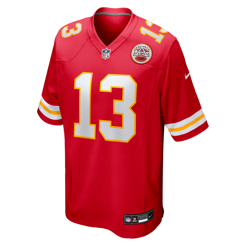Kansas City Chiefs Nazeeh Johnson Nike Red Game Jersey