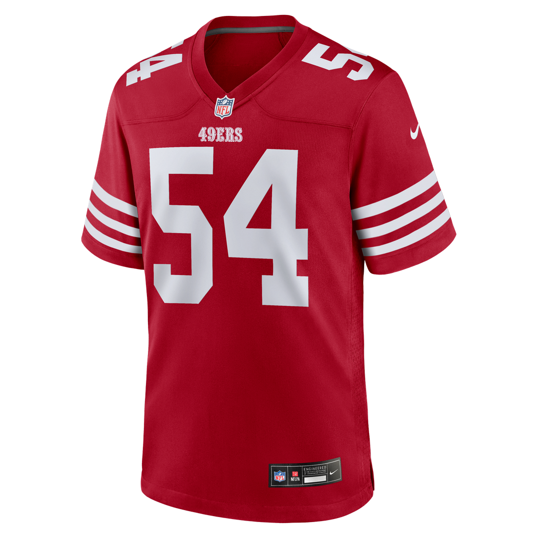 San Francisco 49ers Fred Warner Nike Scarlet Game Jersey