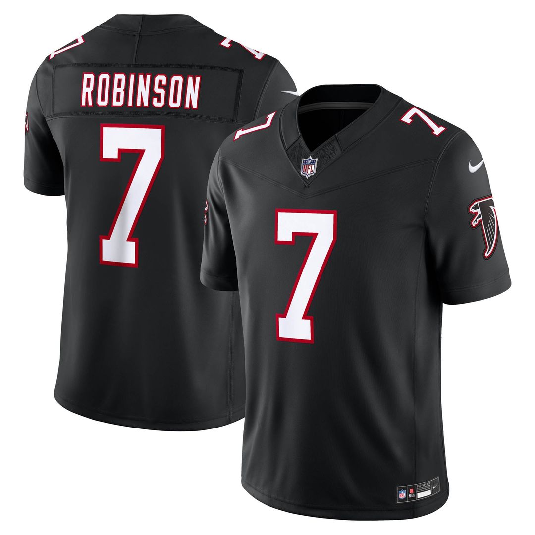 Atlanta Falcons Bijan Robinson Nike Black Alternate Throwback Vapor FUSE Stitched Limited Jersey