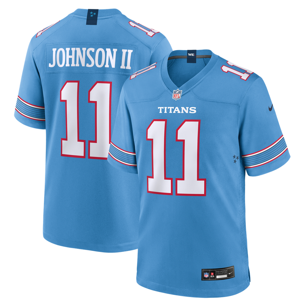 Tennessee Titans Jermaine Johnson II Nike Light Blue Game Jersey