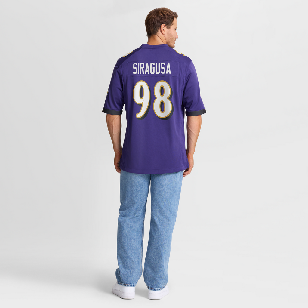 Baltimore Ravens Tony Siragusa Nike Purple Retired Player Game Jersey
