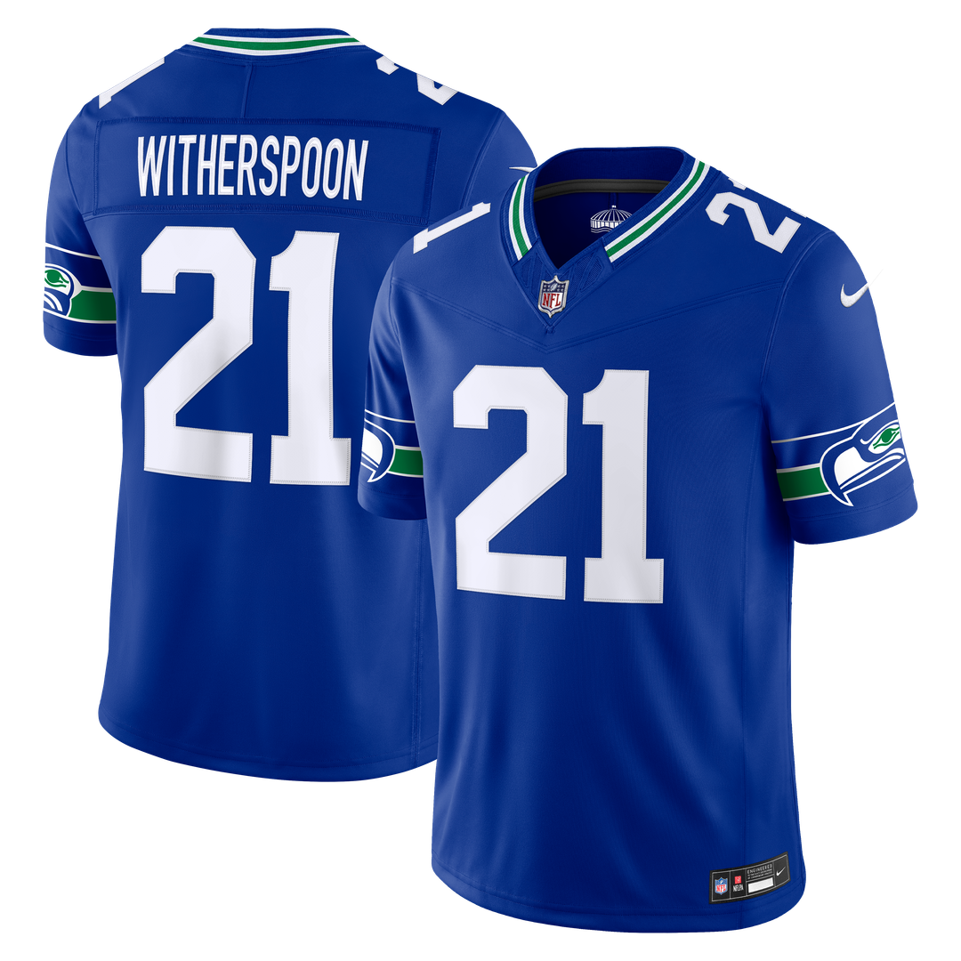 Seattle Seahawks Devon Witherspoon Nike College Navy Team Vapor FUSE Stitched Limited Jersey