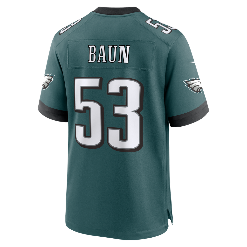 Philadelphia Eagles Zack Baun Nike Midnight Green Game Jersey