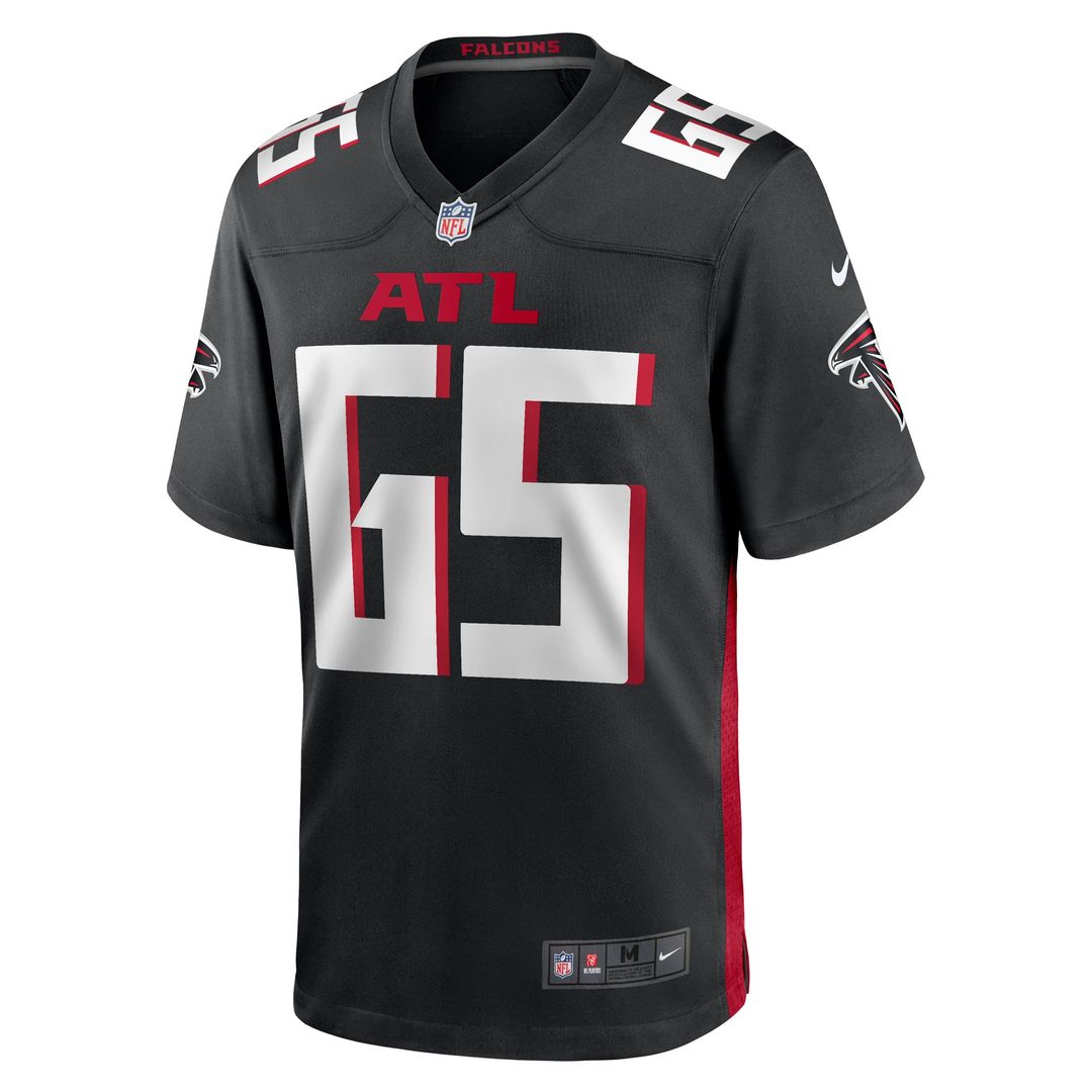 Atlanta Falcons Matthew Bergeron Nike Black Game Jersey