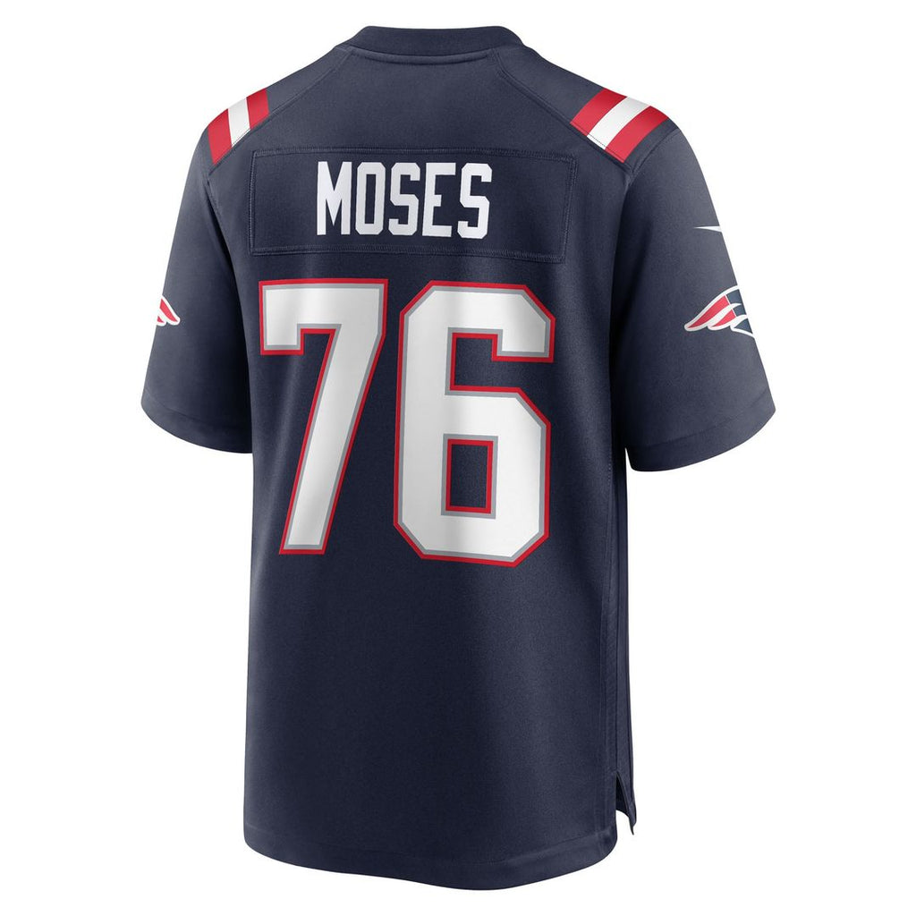 New England Patriots Morgan Moses Nike Navy Game Jersey