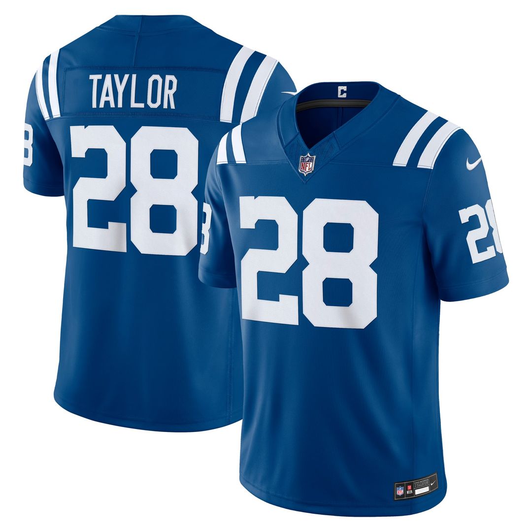 Indianapolis Colts Jonathan Taylor Nike White Vapor FUSE Stitched Limited Jersey