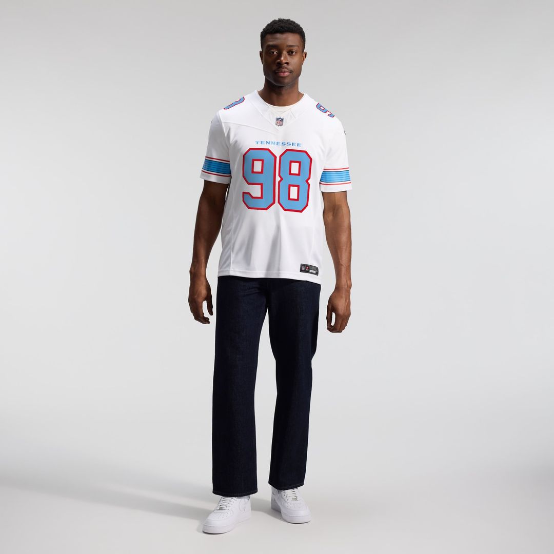 Tennessee Titans Jeffery Simmons Nike White Vapor FUSE Stitched Limited Jersey