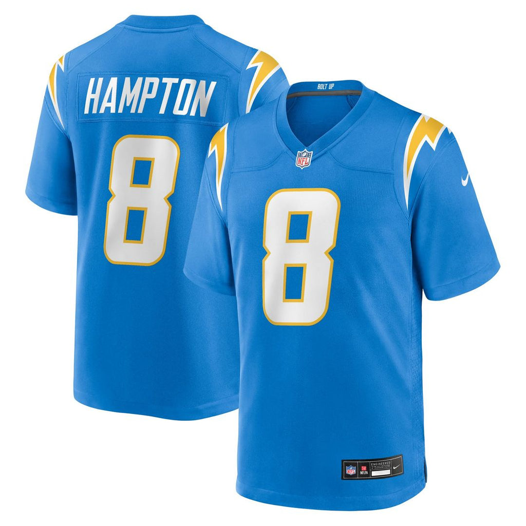 Los Angeles Chargers Omarion Hampton Nike Powder Blue Game Jersey