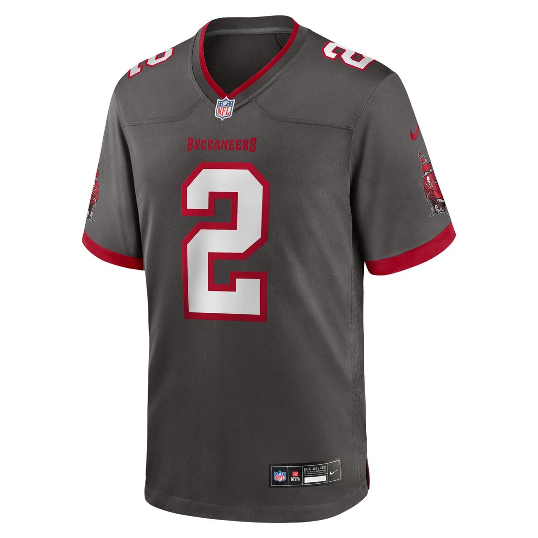 Tampa Bay Buccaneers Emeka Egbuka Nike Pewter Alternate Game Jersey