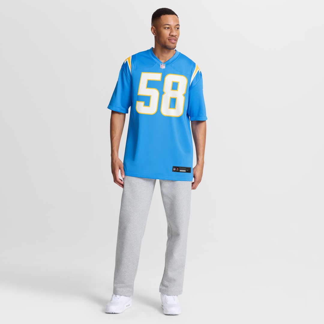 Los Angeles Chargers Tae Crowder Nike Powder Blue Game Jersey
