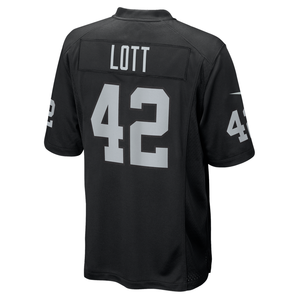 Las Vegas Raiders Ronnie Lott Nike Black Retired Player Game Jersey