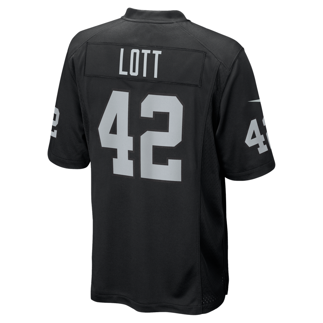 Las Vegas Raiders Ronnie Lott Nike Black Retired Player Game Jersey