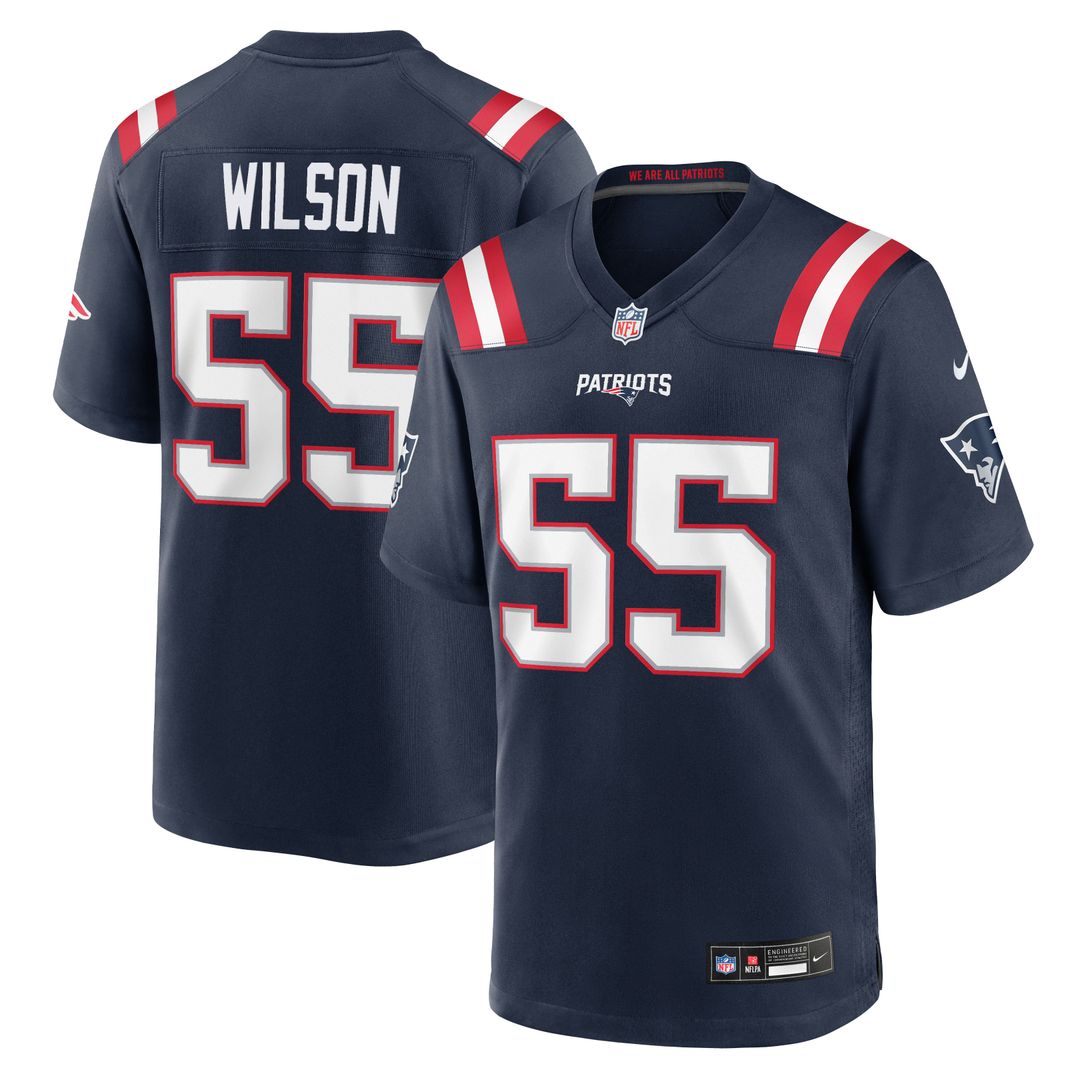 New England Patriots Jared Wilson Nike Navy Game Jersey