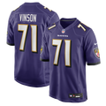 Baltimore Ravens Carson Vinson Nike Purple Game Jersey