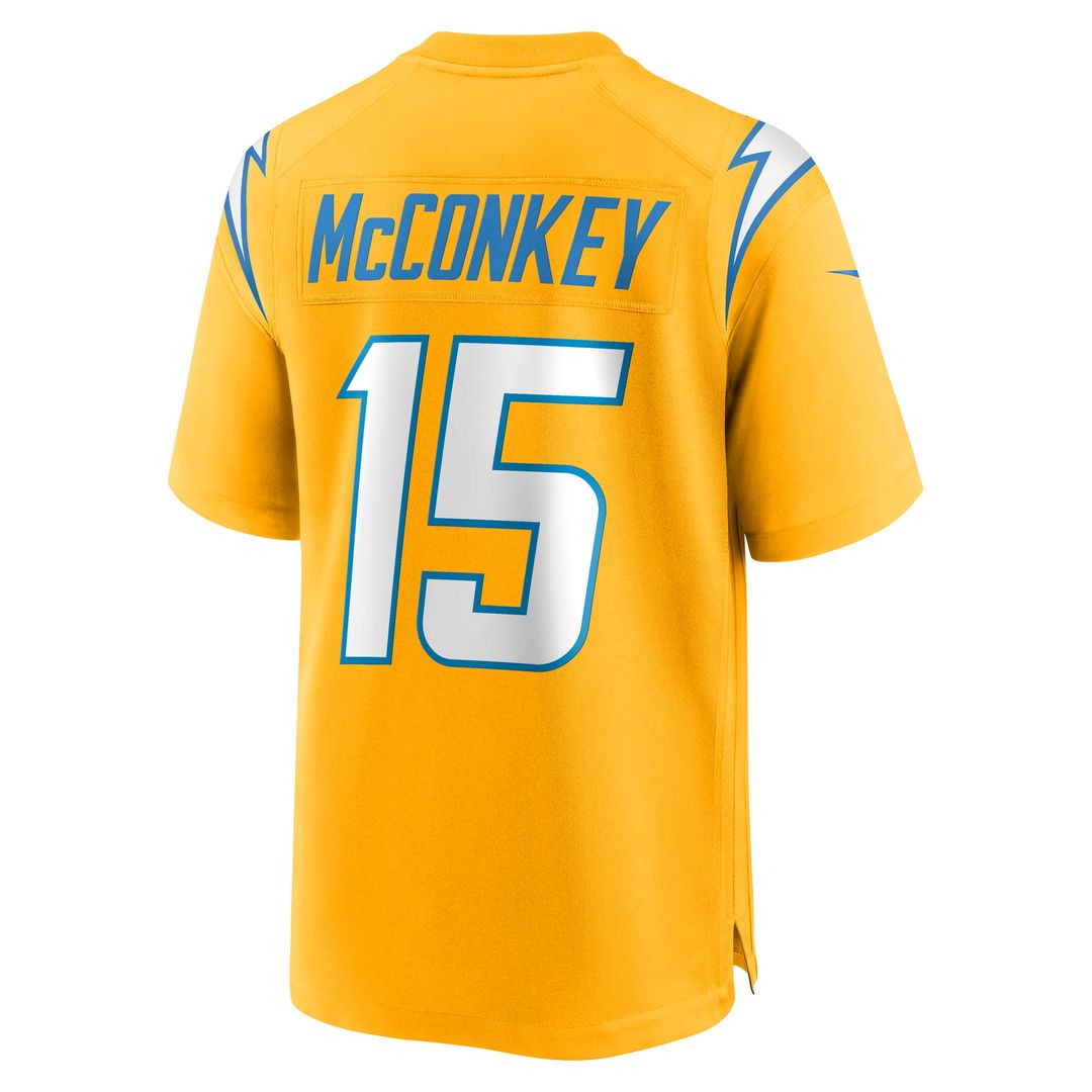 Los Angeles Chargers Ladd McConkey Nike Gold Alternate Charger Power Game Jersey