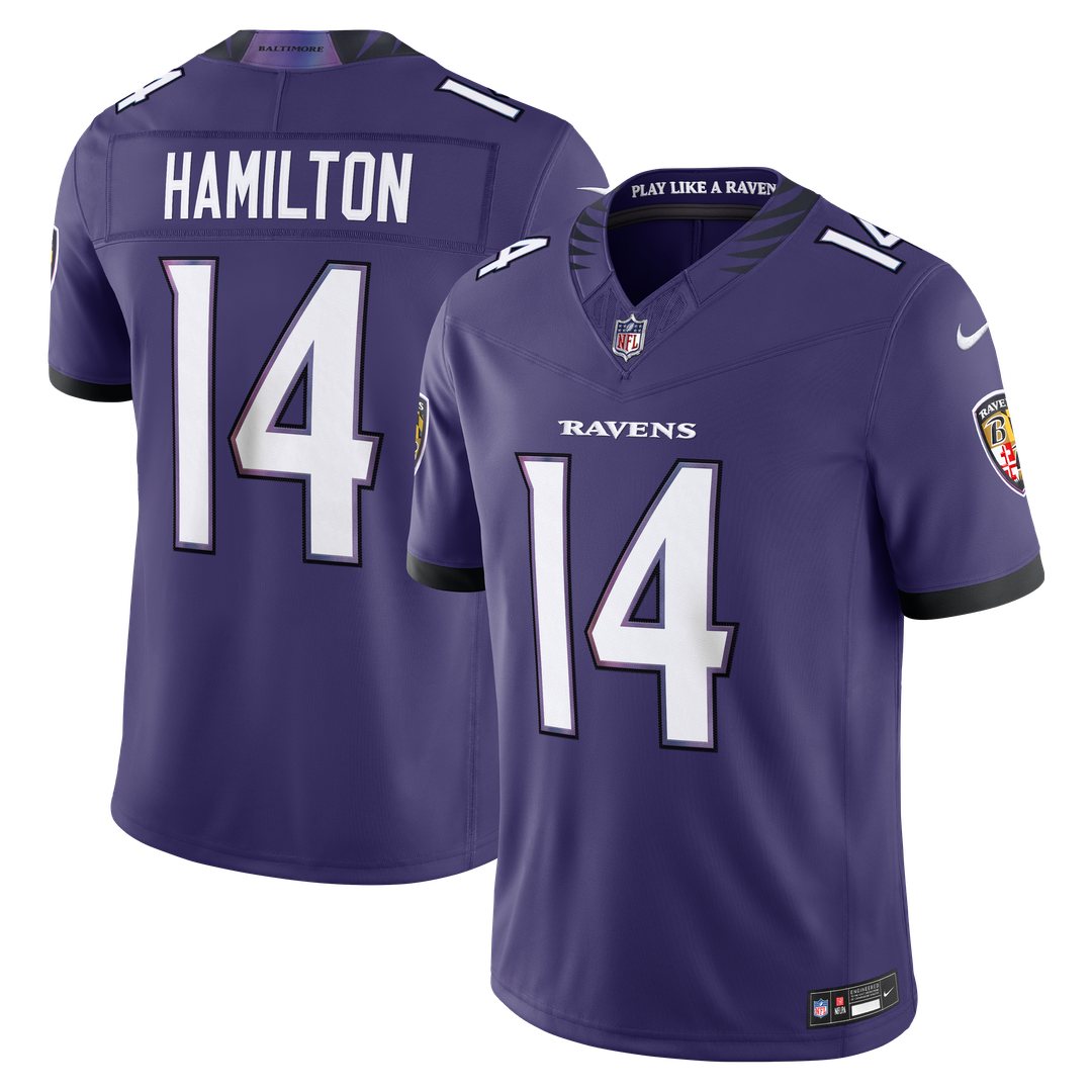 Baltimore Ravens Kyle Hamilton Nike Purple Team Vapor FUSE Stitched Limited Jersey