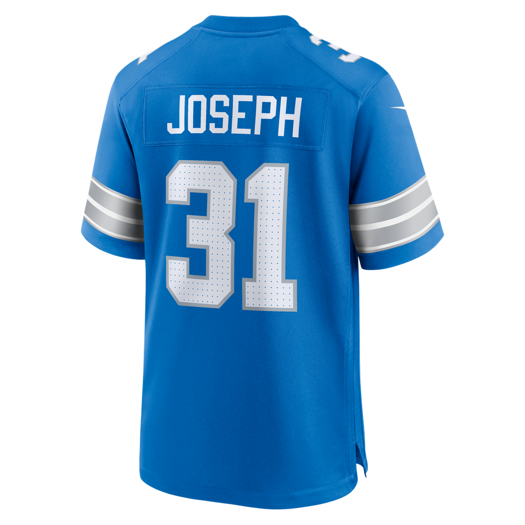 Detroit Lions Kerby Joseph Nike Blue Game Jersey
