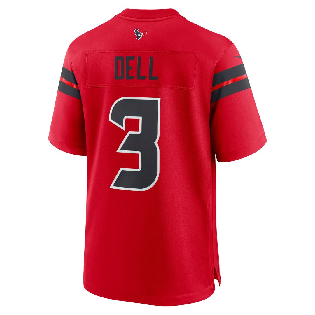 Houston Texans Tank Dell Nike Red Alternate Game Jersey
