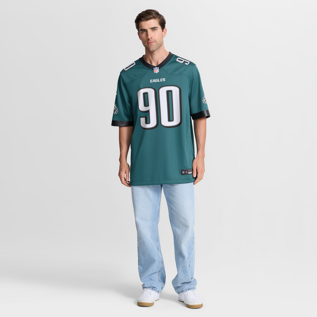 Philadelphia Eagles Jordan Davis Nike Midnight Green Game Jersey