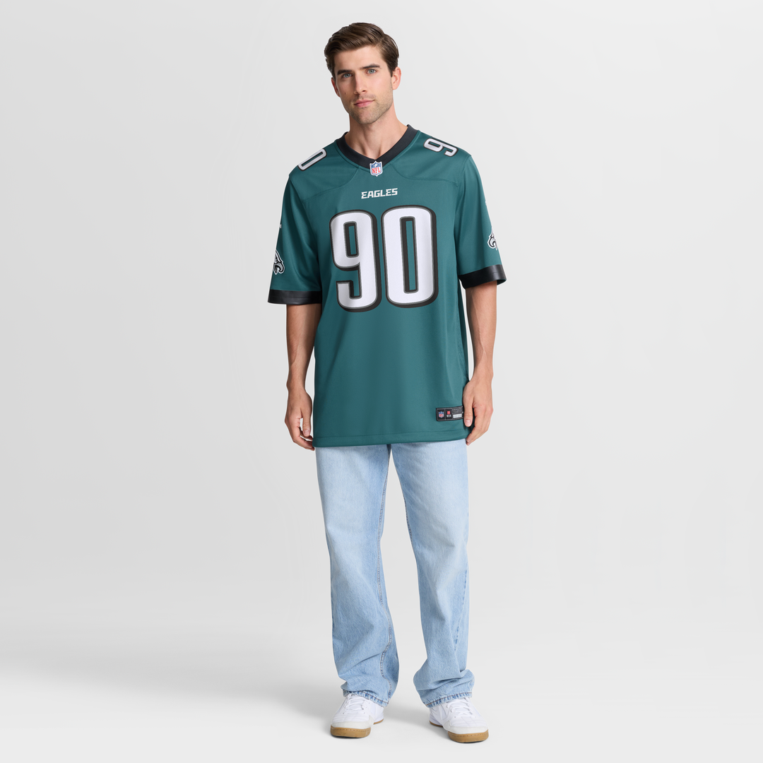 Philadelphia Eagles Jordan Davis Nike Midnight Green Game Jersey