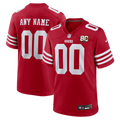 San Francisco 49ers Nike Scarlet 80th Anniversary Custom Jersey