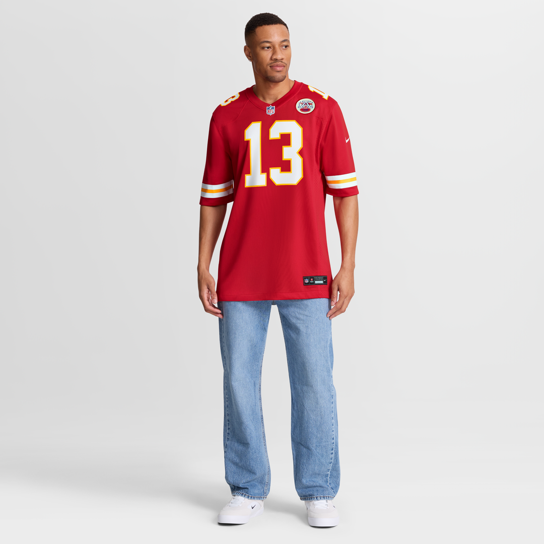 Kansas City Chiefs Nazeeh Johnson Nike Red Game Jersey