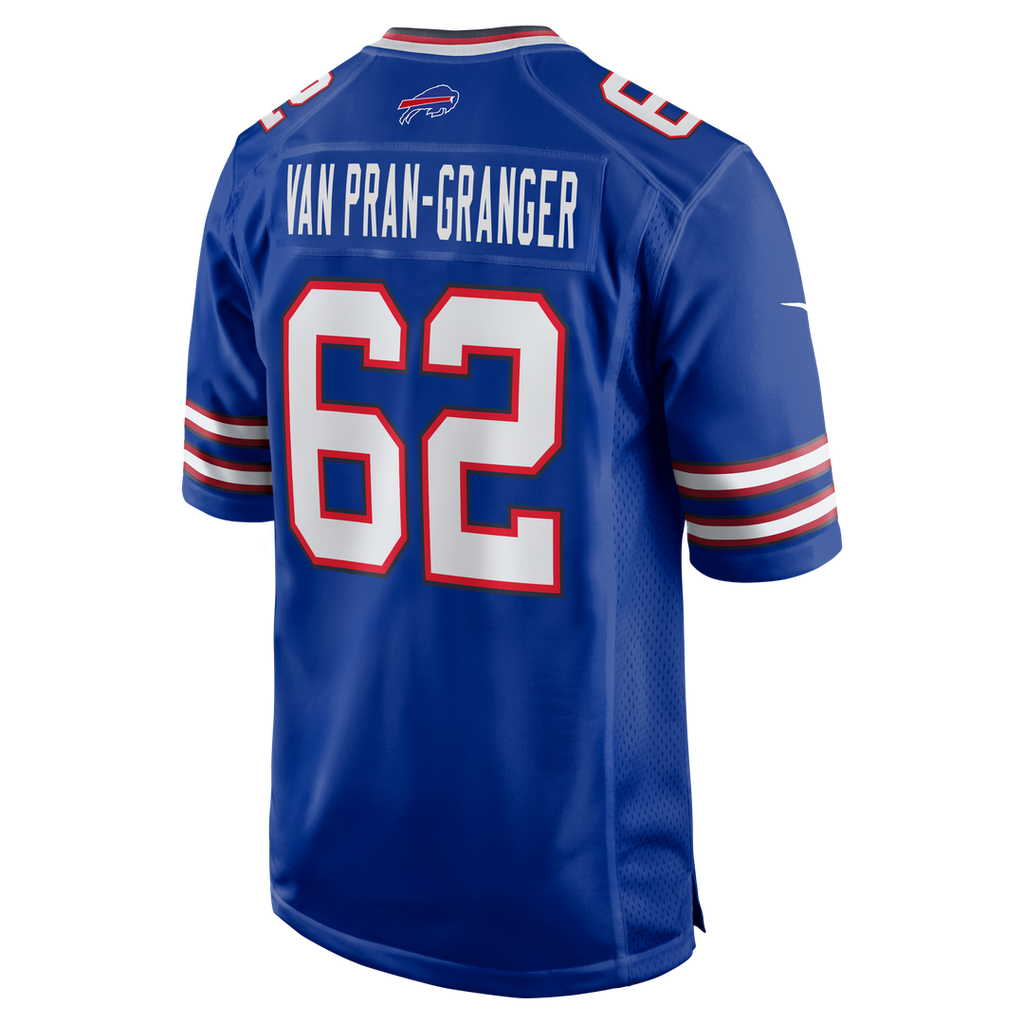 Buffalo Bills Sedrick Van Pran - Granger Nike Royal Game Jersey