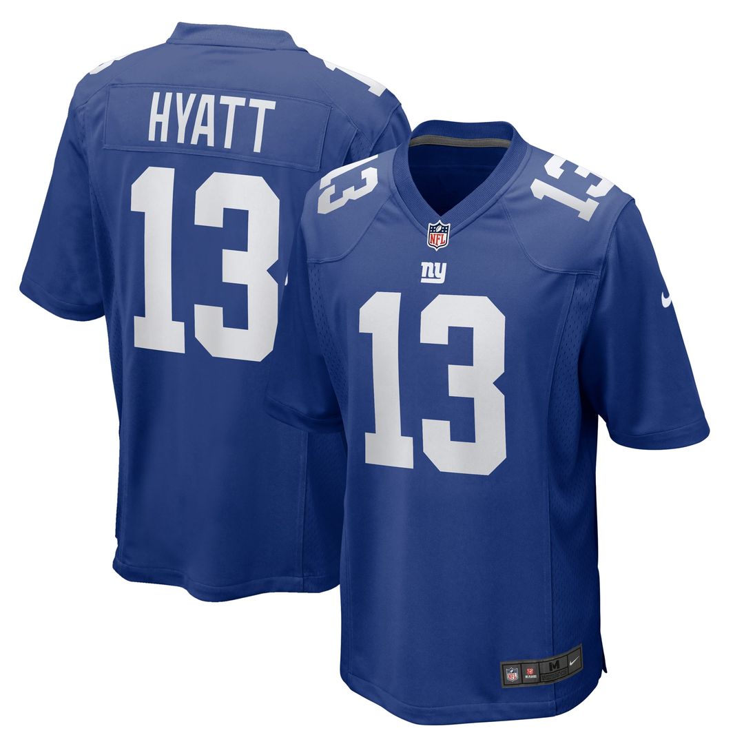 New York Giants Jalin Hyatt Nike Royal Game Jersey