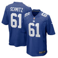 New York Giants John Michael Schmitz Nike Royal Game Jersey