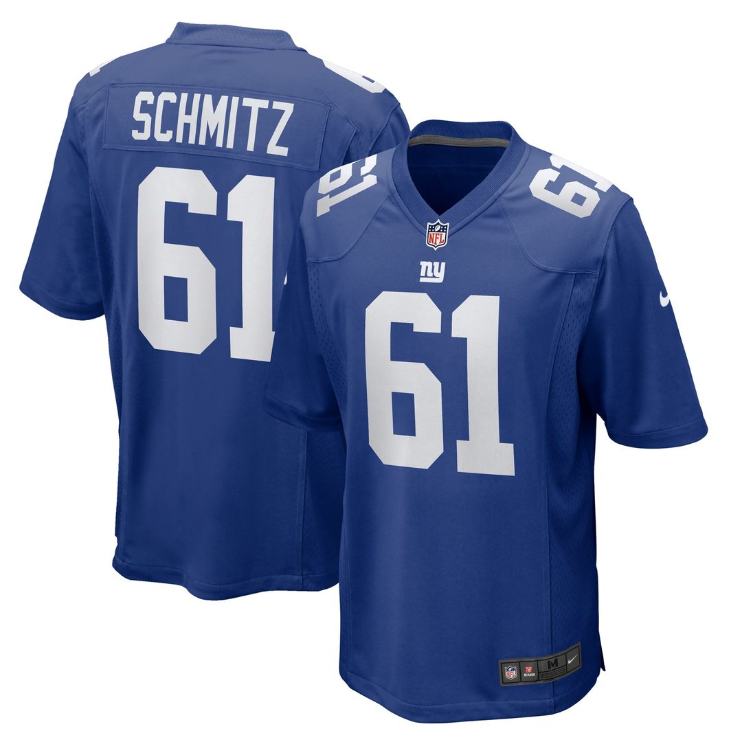 New York Giants John Michael Schmitz Nike Royal Game Jersey