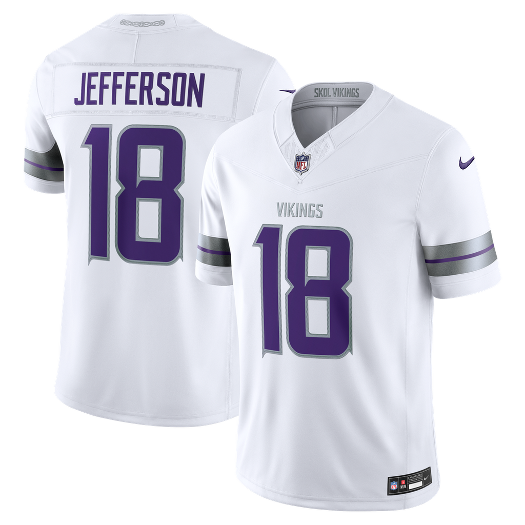 Minnesota Vikings Justin Jefferson Nike White Alternate Vapor FUSE Stitched Limited Jersey