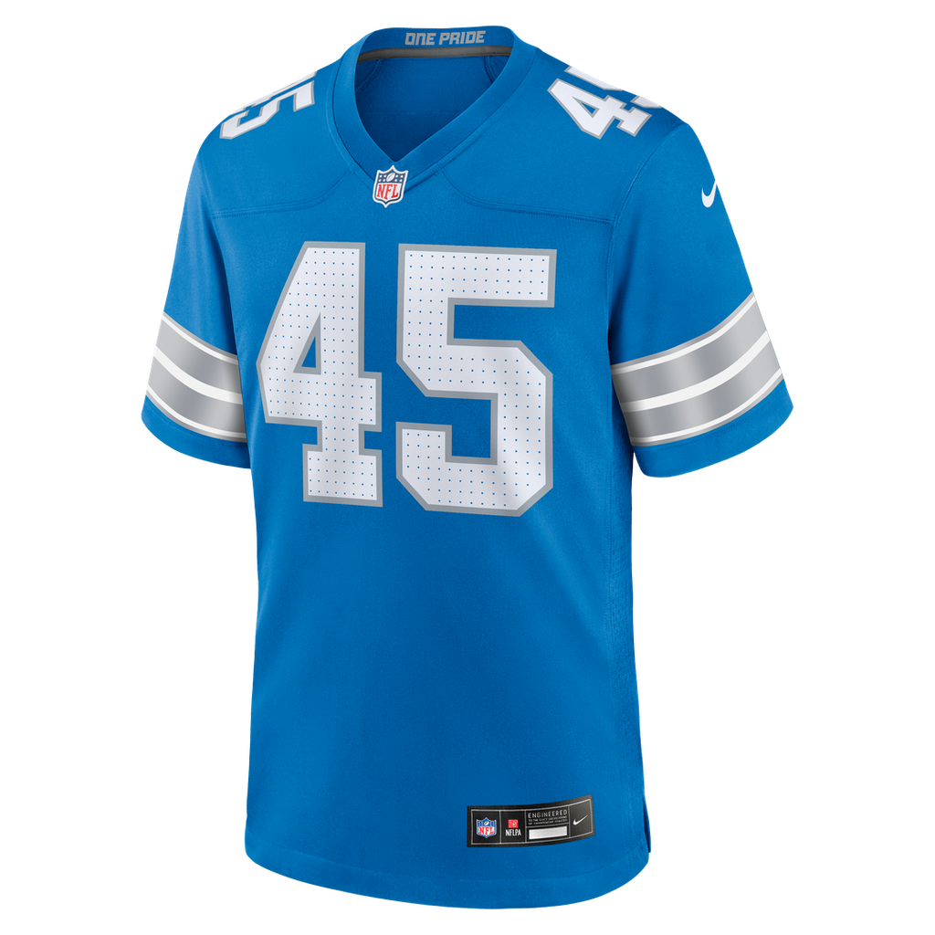 Detroit Lions Devin White Nike Blue Game Jersey
