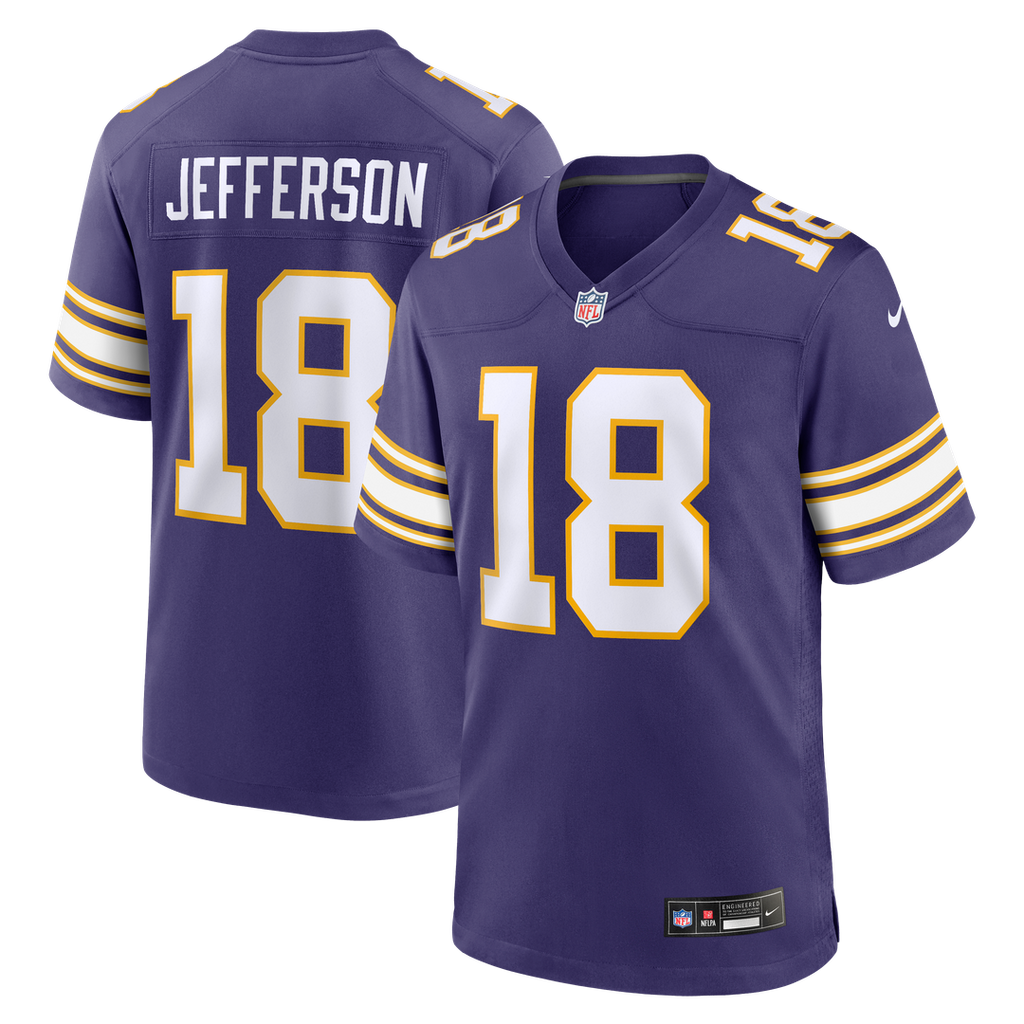 Minnesota Vikings Justin Jefferson Nike Purple Classic Game Jersey