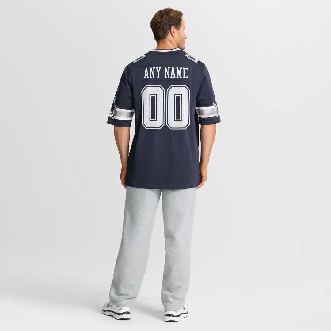 Dallas Cowboys Nike Navy Custom Jersey