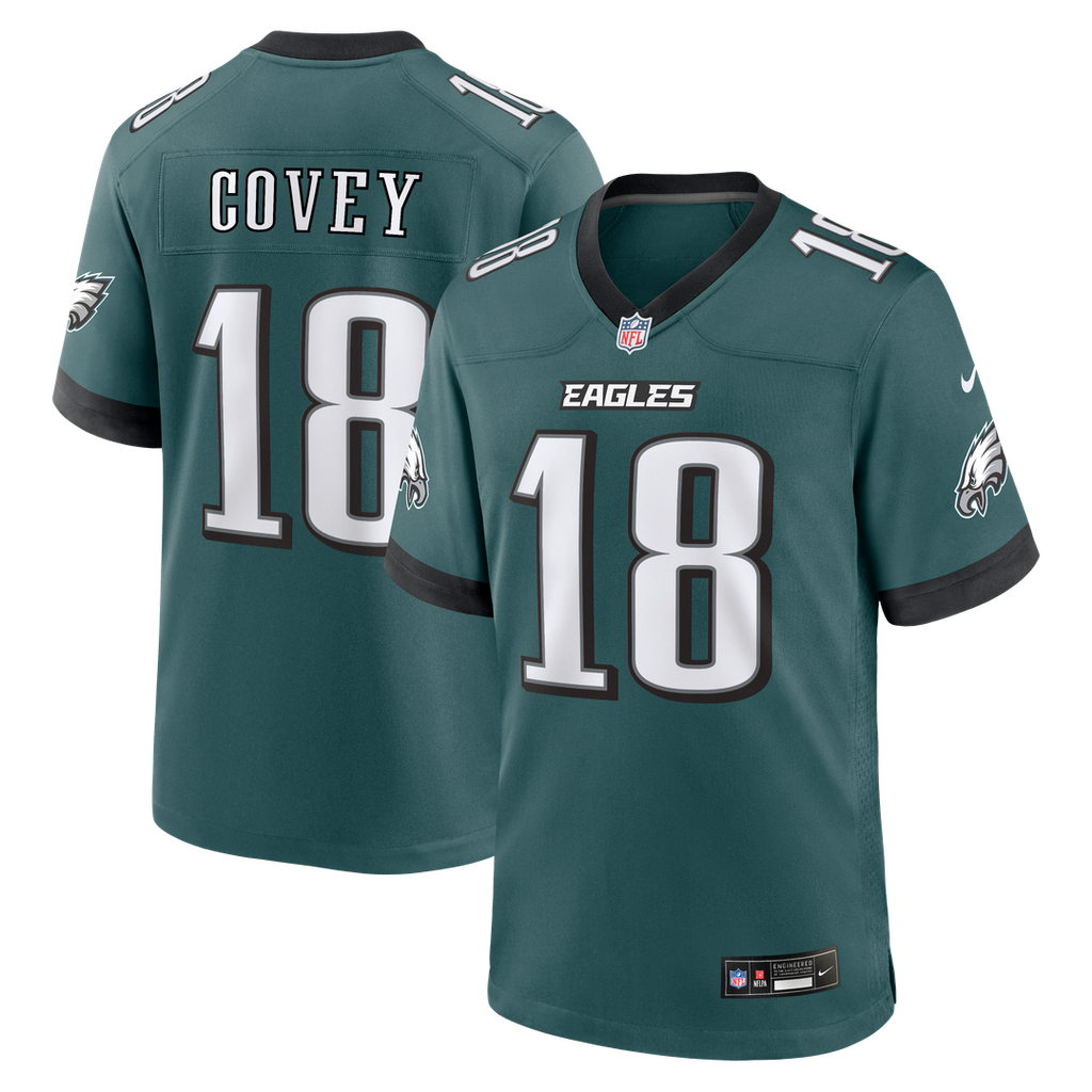 Philadelphia Eagles Britain Covey Nike Midnight Green Game Jersey