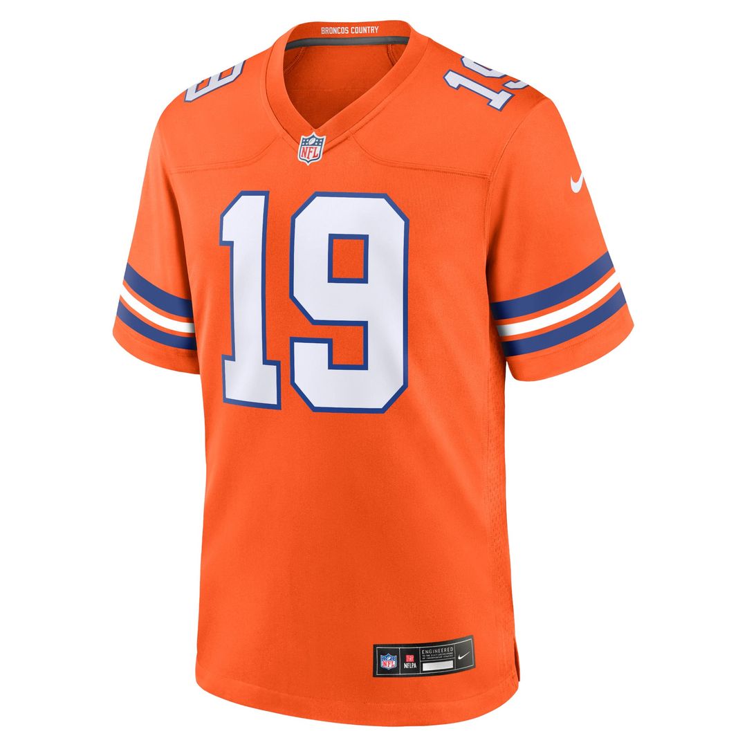 Denver Broncos Marvin Mims Jr Nike Orange Mile High Collection 1977 Throwback Game Jersey