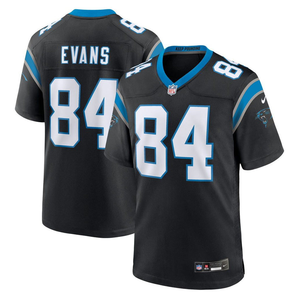 Carolina Panthers Mitchell Evans Nike Black Game Jersey