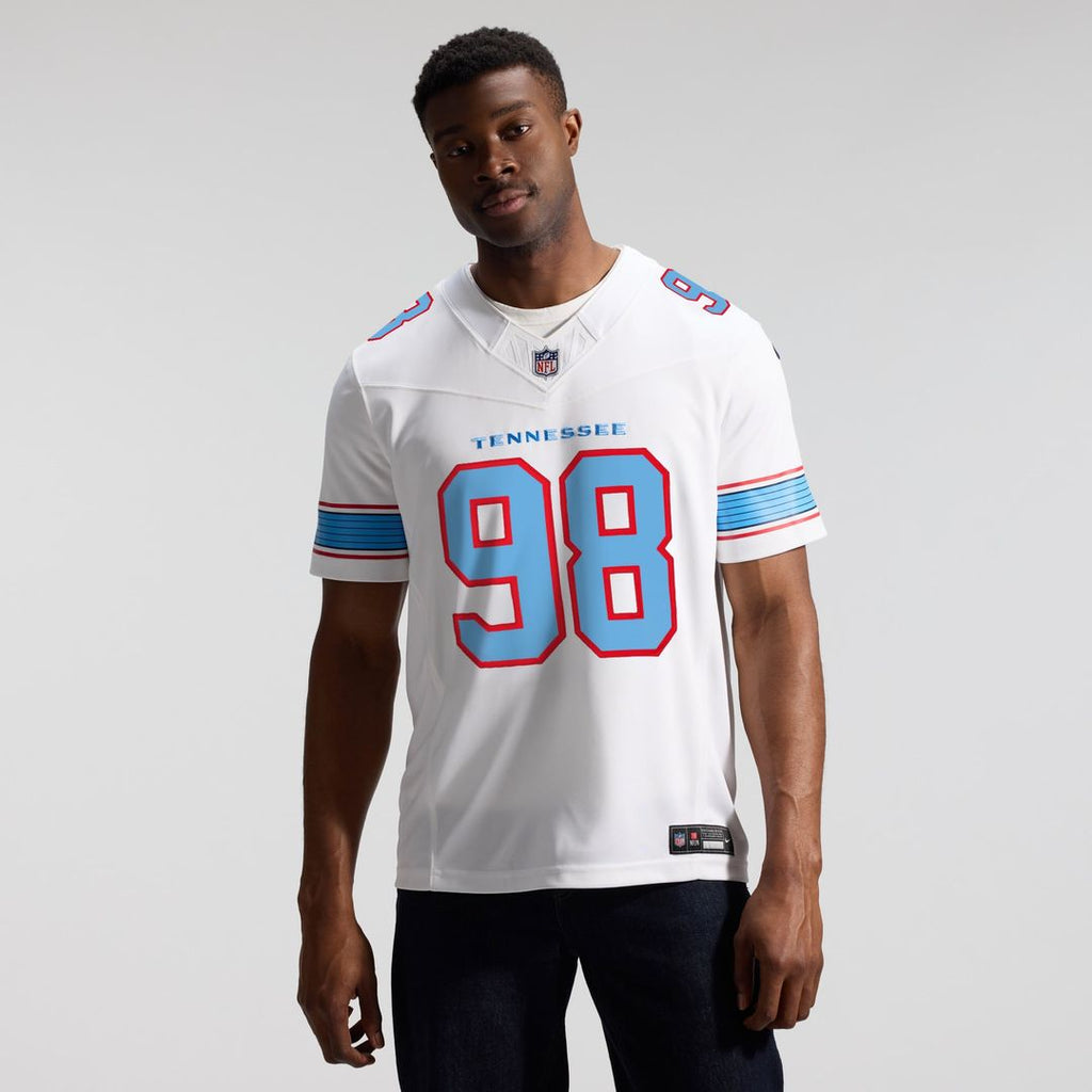 Tennessee Titans Jeffery Simmons Nike White Vapor FUSE Stitched Limited Jersey