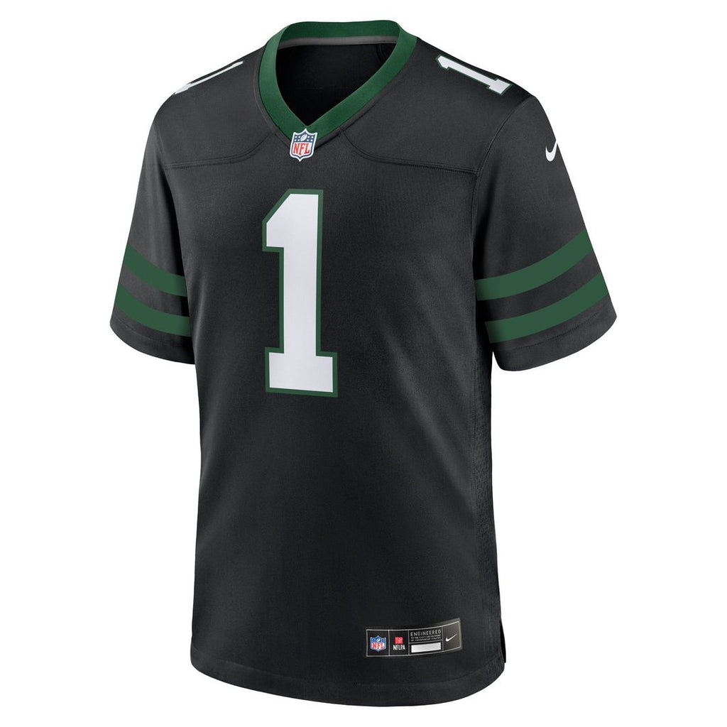 New York Jets David Bailey Nike Legacy Black Alternate Game Jersey