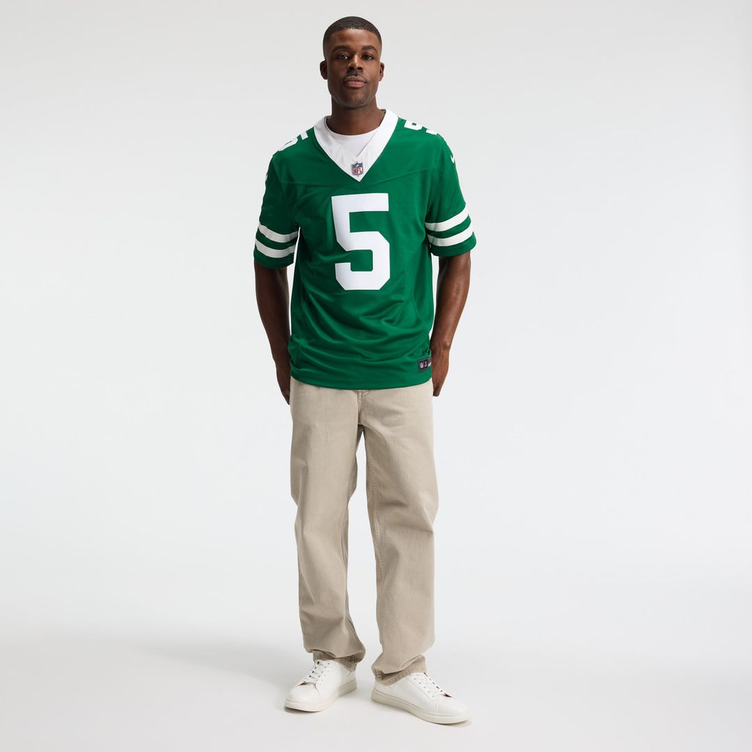 New York Jets Garrett Wilson Nike Legacy Green Team Vapor FUSE Stitched Limited Jersey