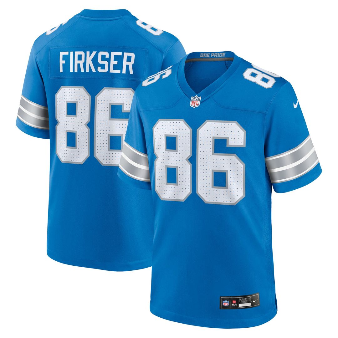 Detroit Lions Anthony Firkser Nike Blue Game Jersey