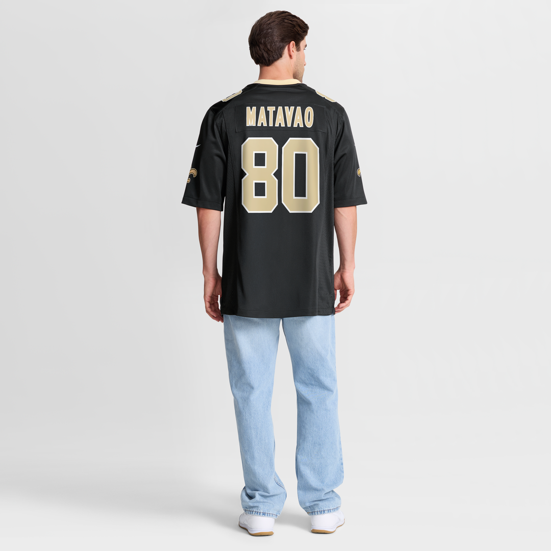 New Orleans Saints Moliki Matavao Nike Black Game Jersey