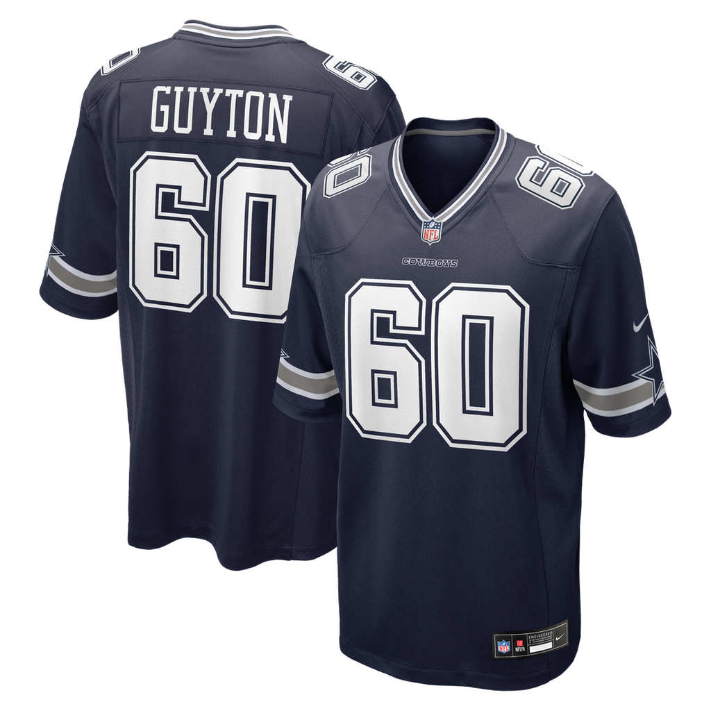 Dallas Cowboys Tyler Guyton Nike Navy Game Jersey