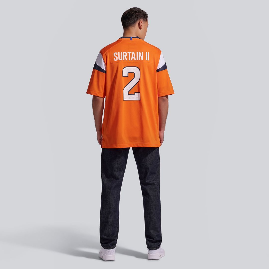 Denver Broncos Patrick Surtain II Nike Orange Game Jersey