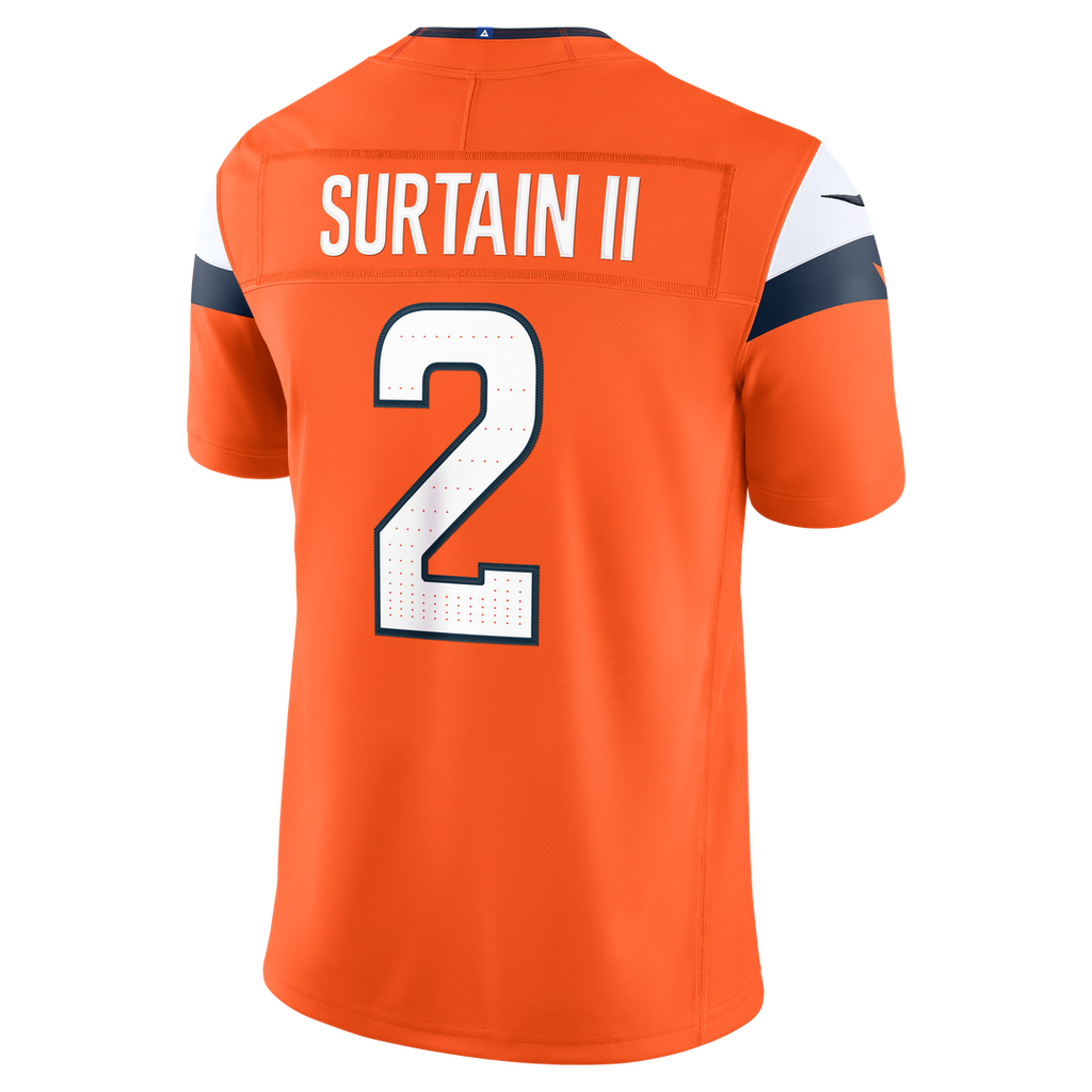 Denver Broncos Pat Surtain II Nike White Vapor FUSE Stitched Limited Jersey